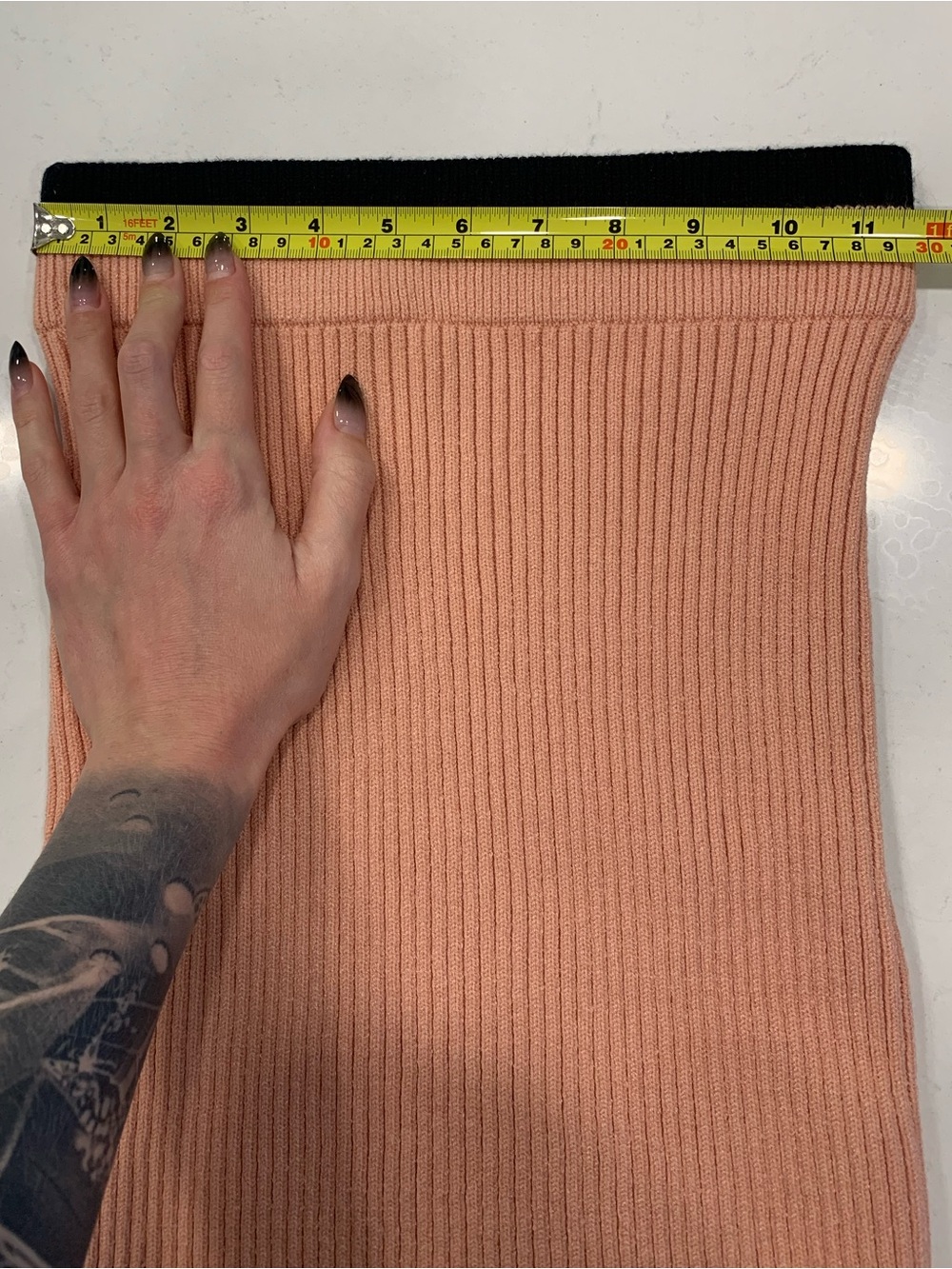 Lulu's Peach pink Ribbed sweater Skirt